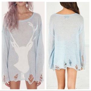 Distressed sheer shirt